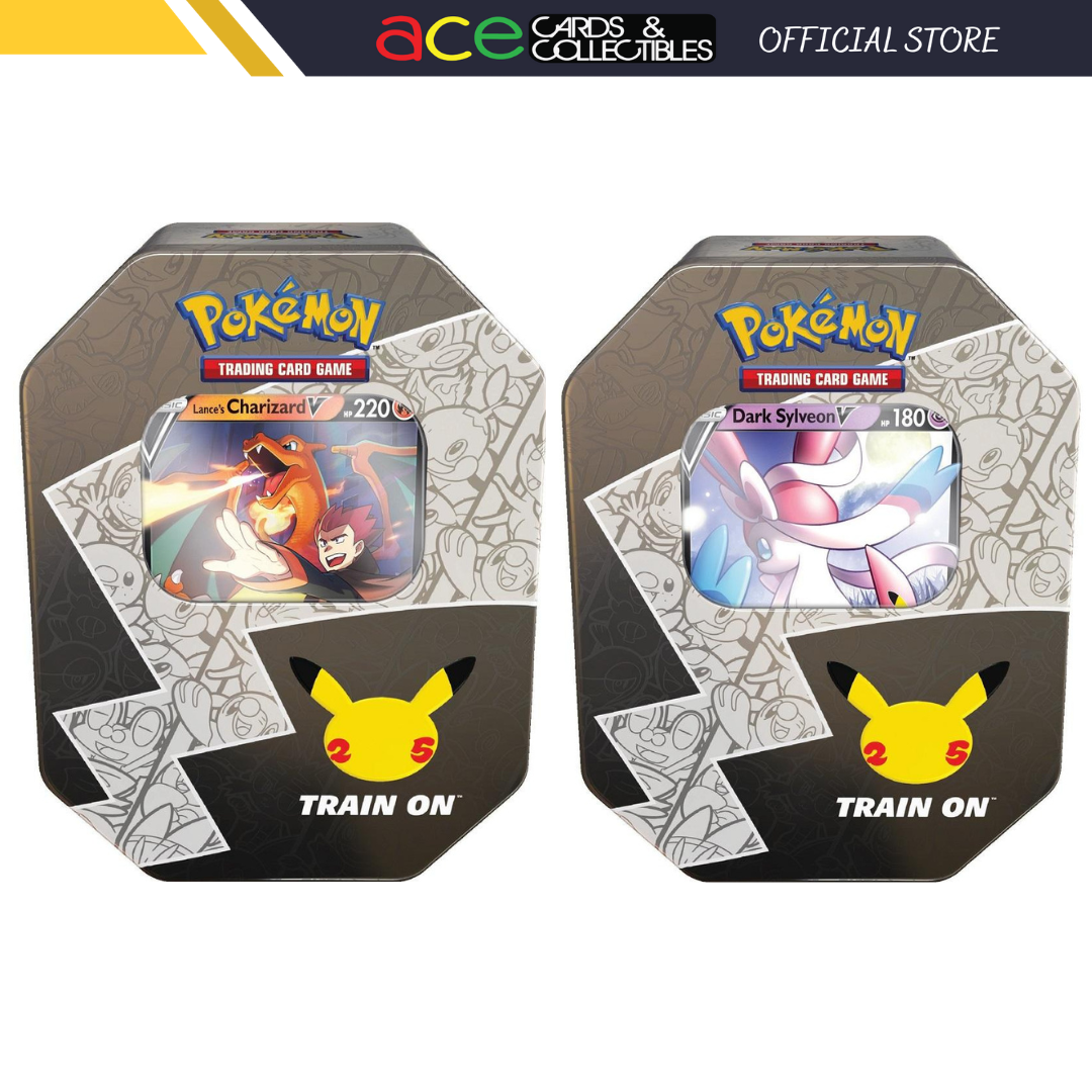 Pokemon TCG: Celebrations Collection Small Tins-Set of 2 (Charizard V &amp; Dark Sylveon V)-The Pokémon Company International-Ace Cards &amp; Collectibles