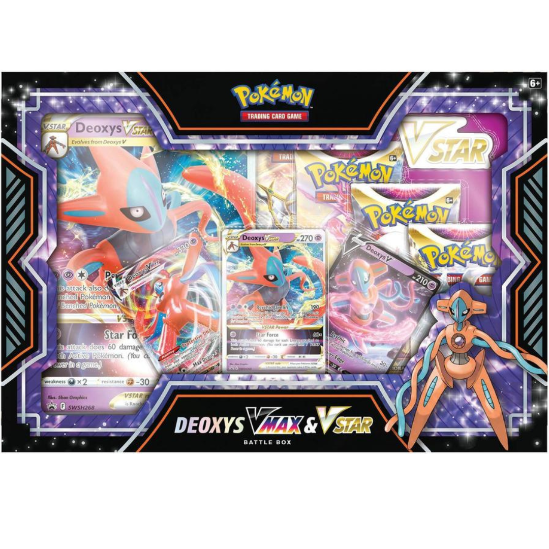 Pokemon TCG: Deoyxs &amp; Zeraora VMAX &amp; VSTAR Battle Box-Deoyxs VMAX &amp; VSTAR-The Pokémon Company International-Ace Cards &amp; Collectibles