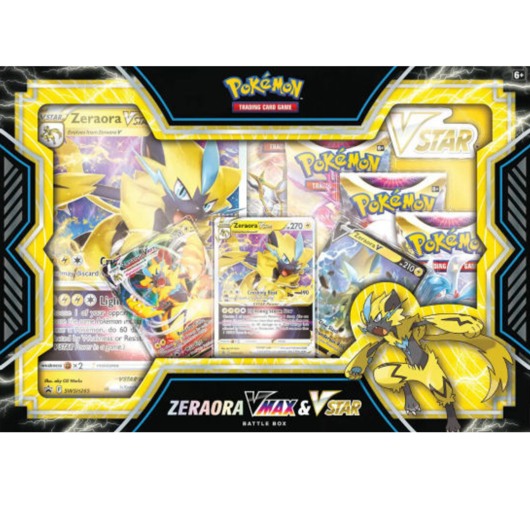 Pokemon TCG: Deoyxs &amp; Zeraora VMAX &amp; VSTAR Battle Box-Zeraora VMAX &amp; VSTAR-The Pokémon Company International-Ace Cards &amp; Collectibles