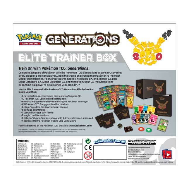 Pokemon TCG: Generations Elite Trainer Box-The Pokemon Company International-Ace Cards & Collectibles