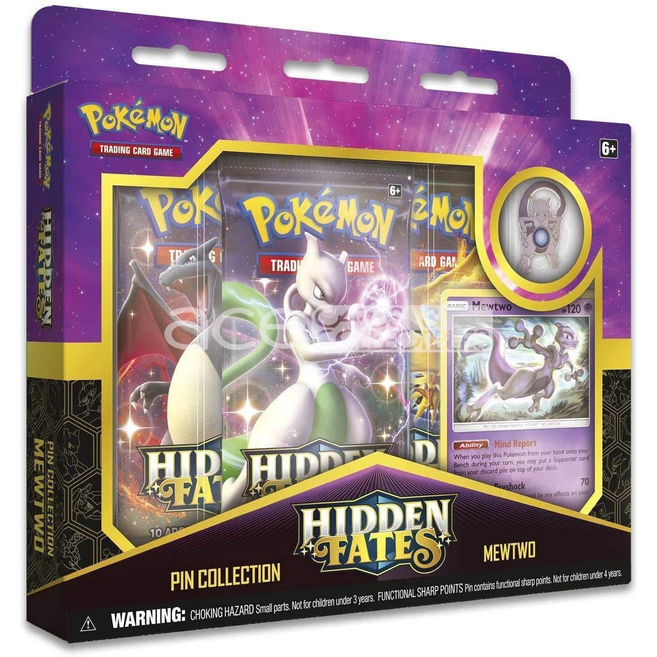 Pokemon TCG: Hidden Fates Pin Collection Mewtwo or Mew-Mewtwo-The Pokémon Company International-Ace Cards & Collectibles