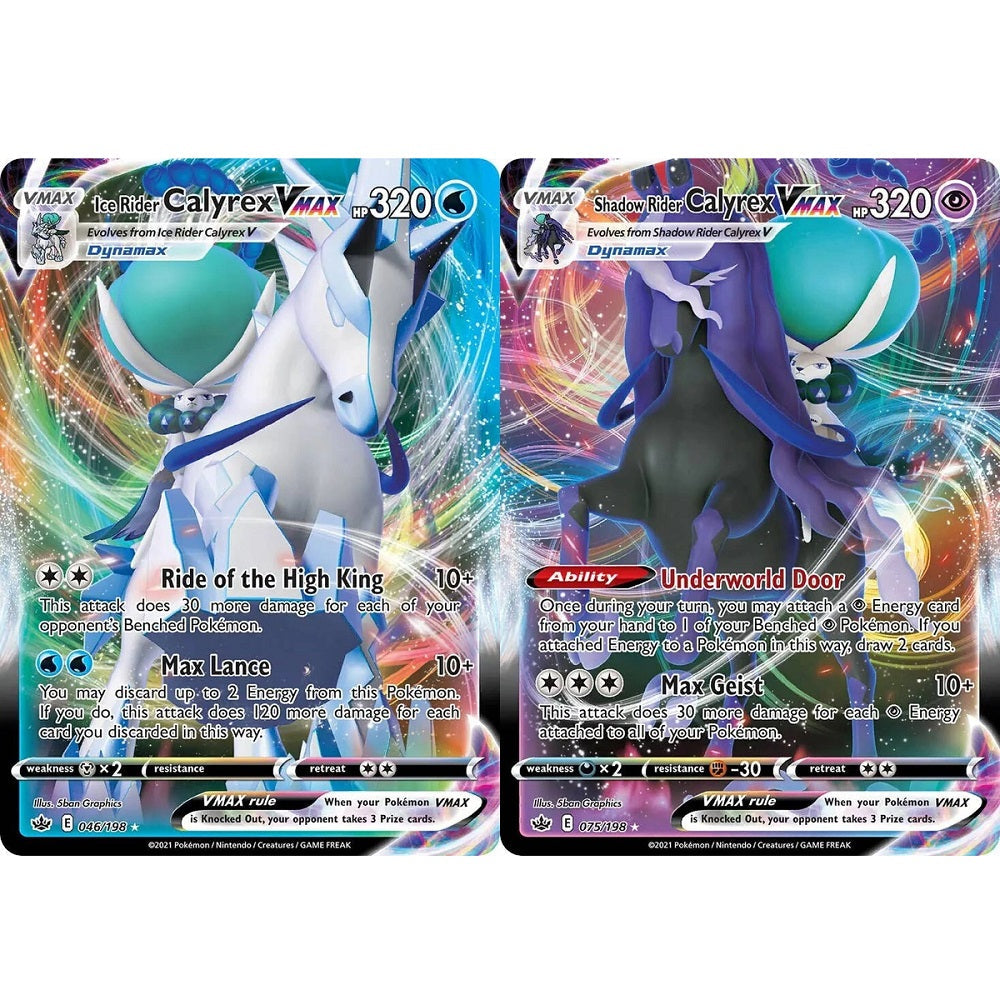 Pokemon TCG: (Ice Rider Calyrex / Shadow Rider Calyrex ) VMAX Battle D - Ace Cards Sdn Bhd Pokemon TCG: (Ice Rider Calyrex / Shadow Rider Calyrex ) VMAX Battle D - Ace Cards Sdn Bhd