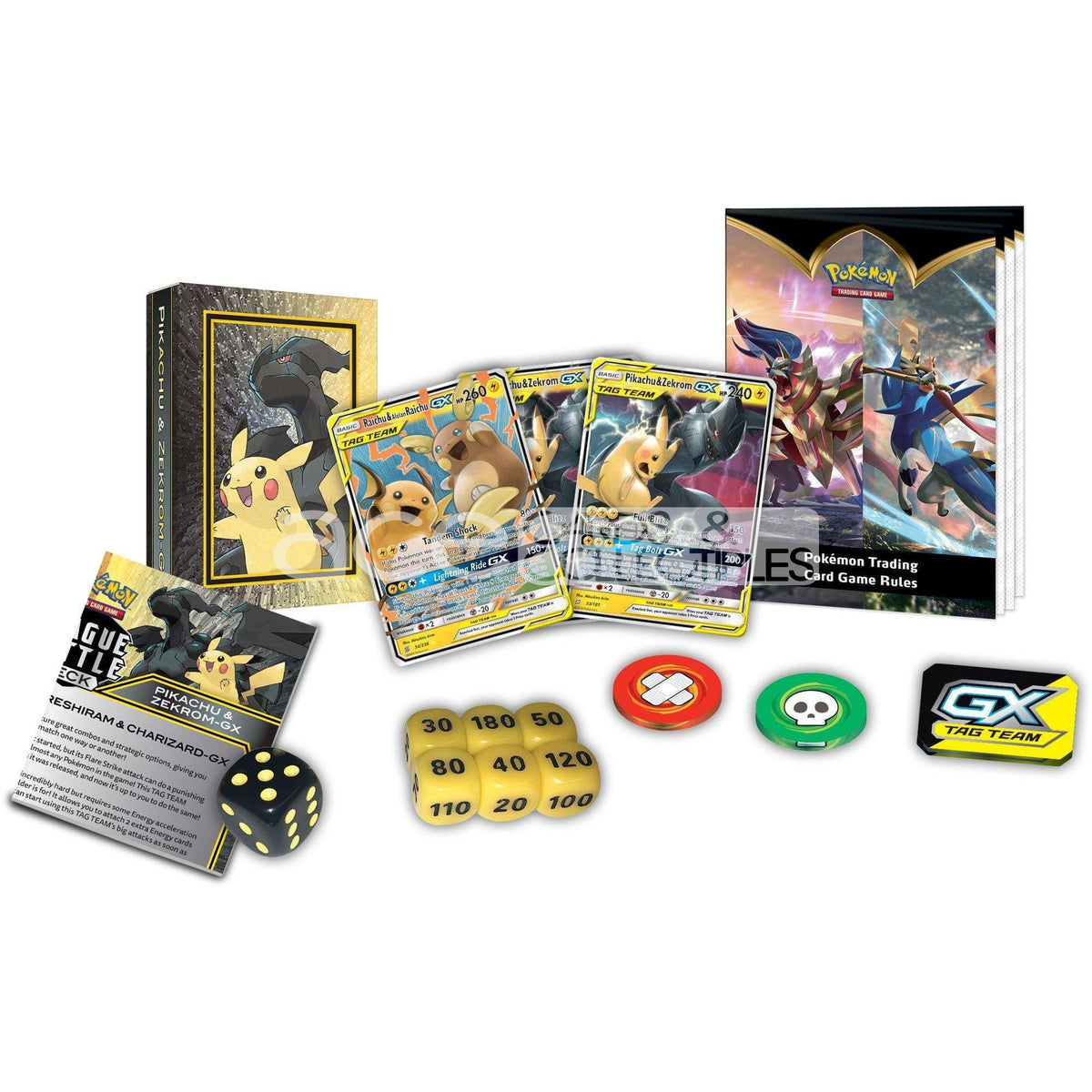 Pokémon TCG: Pikachu &amp; Zekrom-GX and Reshiram &amp; Charizard-GX League Battle Decks-Pikachu &amp; Zekrom-GX-The Pokémon Company International-Ace Cards &amp; Collectibles