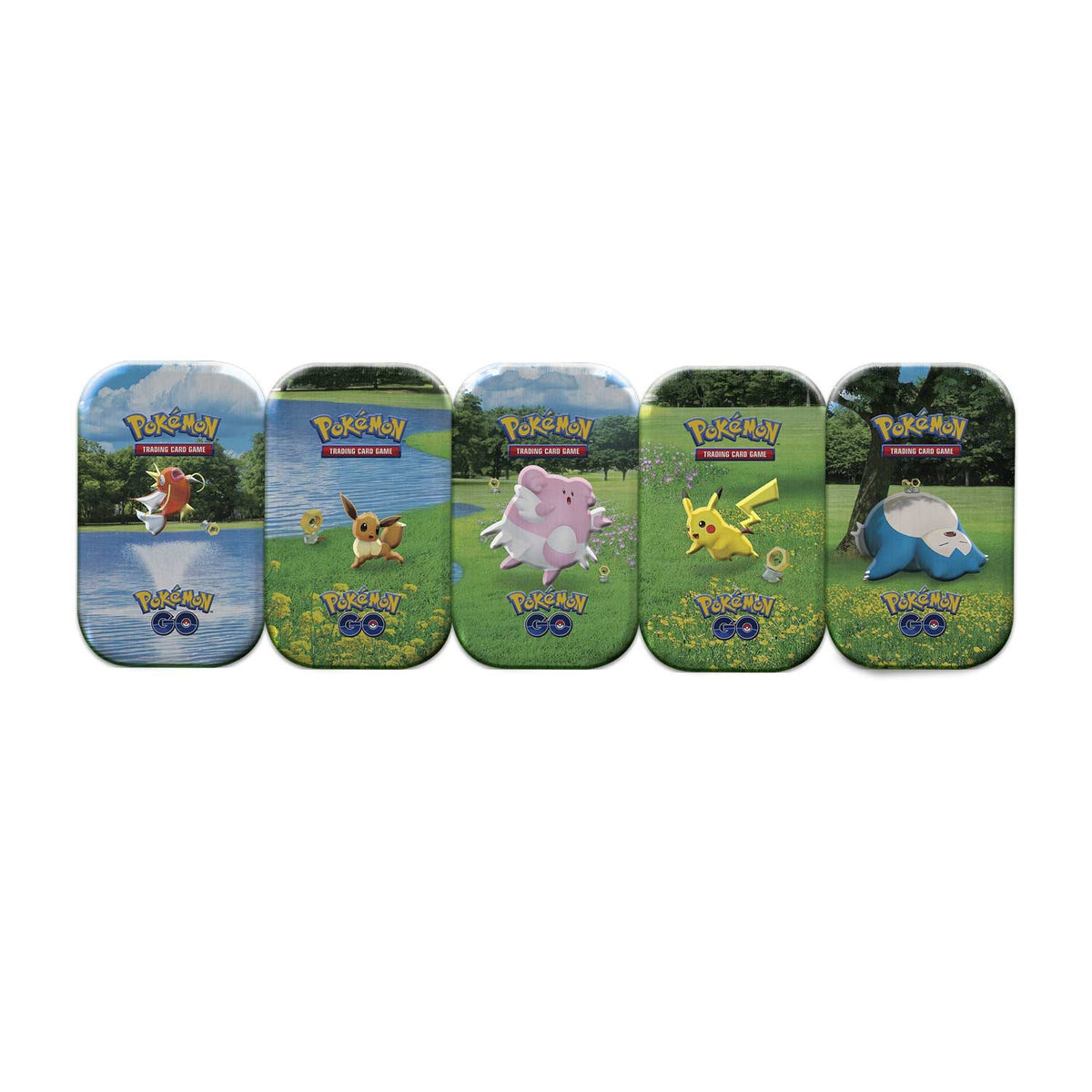 Pokemon TCG: Pokemon GO Mini Tin-Set of 5 (Pikachu & Snorlax & Blissey & Magikarp & Eevee)-The Pokémon Company International-Ace Cards & Collectibles