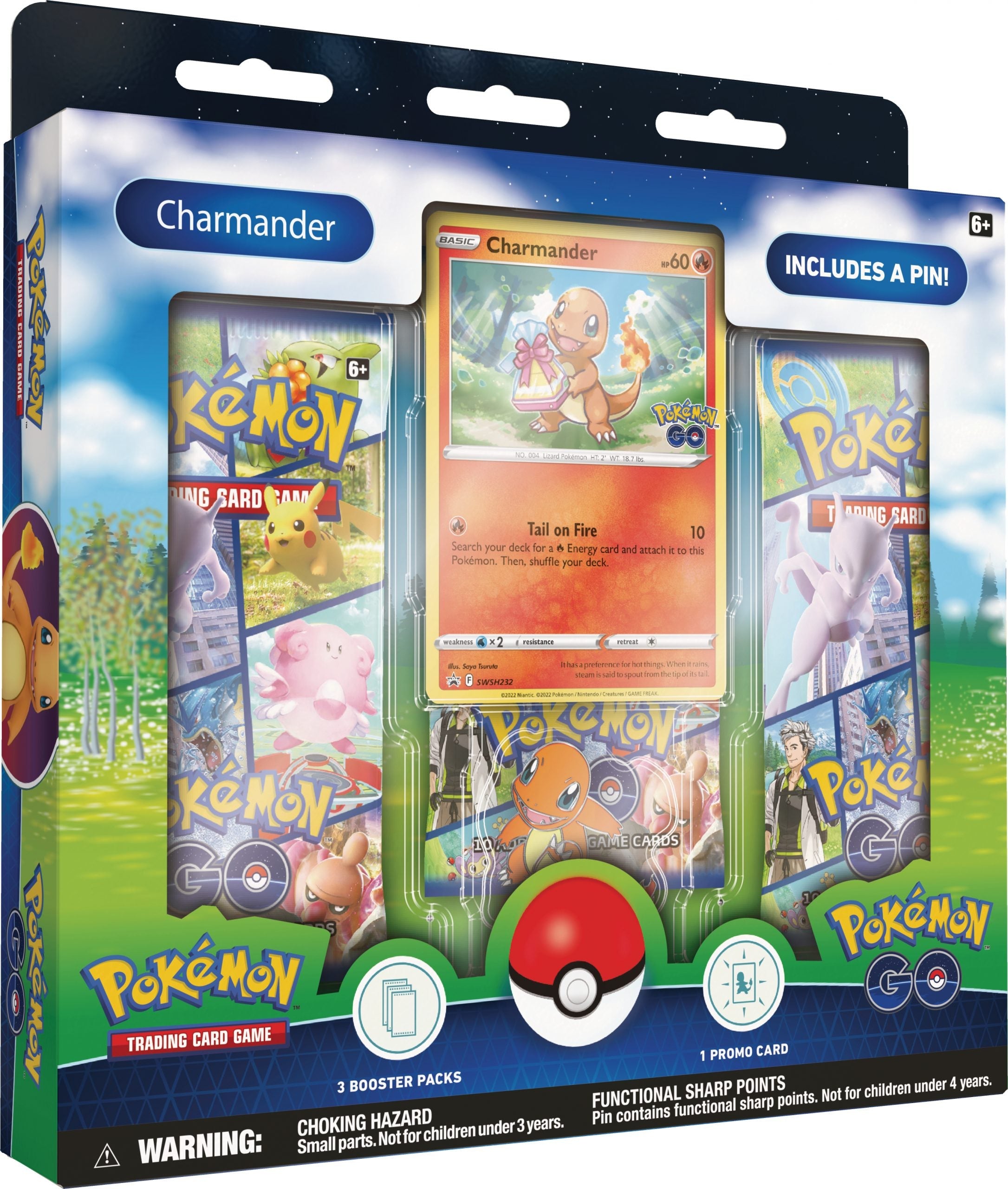 Pokemon TCG: Pokemon GO Pin Collection (Bulbasaur/Charmander/Squirtle)