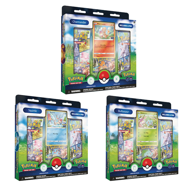 Pokemon TCG: Pokemon GO Pin Collection (Bulbasaur/Charmander/Squirtle)-Completed Set of 3-The Pokémon Company International-Ace Cards & Collectibles