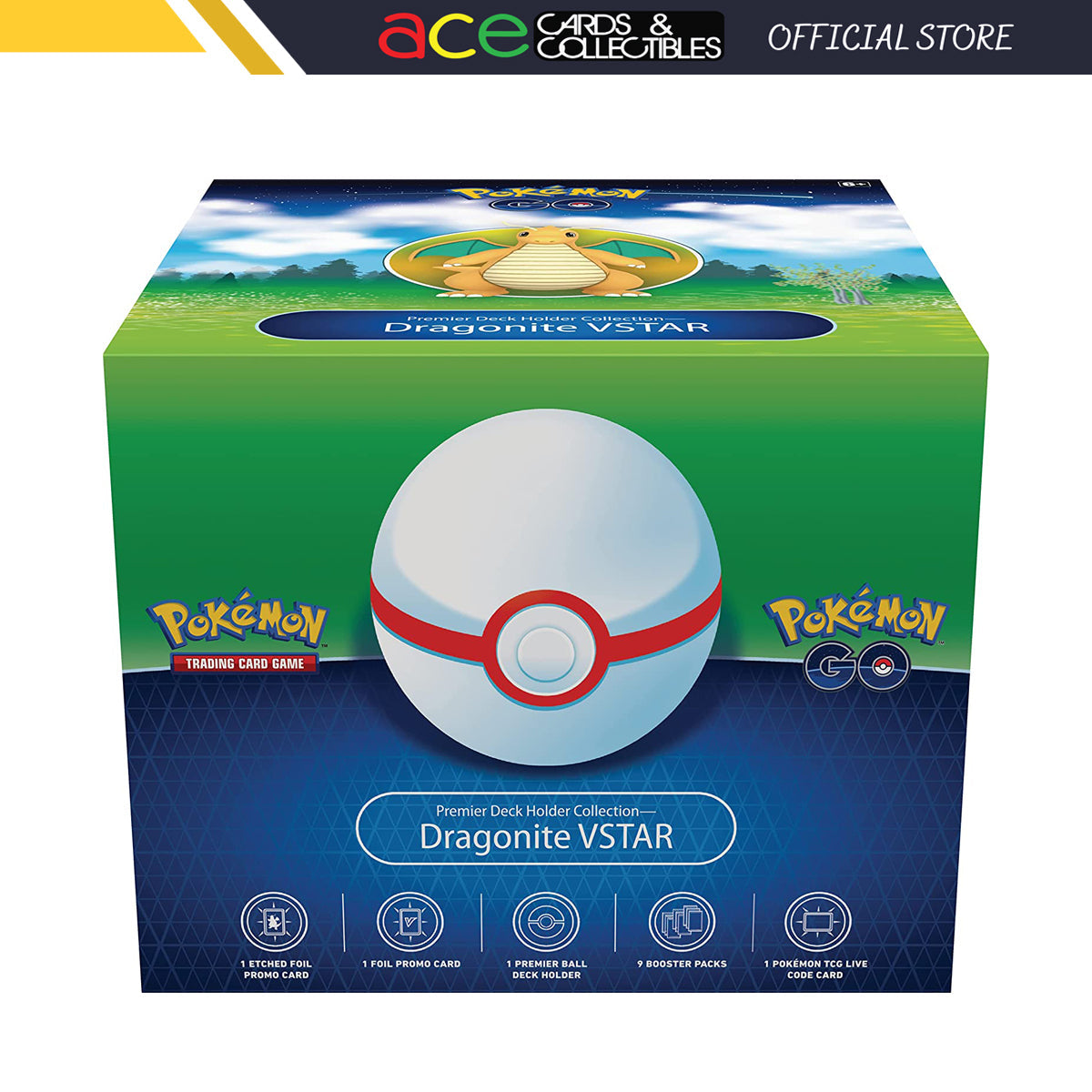 Pokemon TCG: Pokemon GO Premier Deck Holder Collection (Dragonite VSTA - Ace Cards Sdn Bhd Pokemon TCG: Pokemon GO Premier Deck Holder Collection (Dragonite VSTA - Ace Cards Sdn Bhd