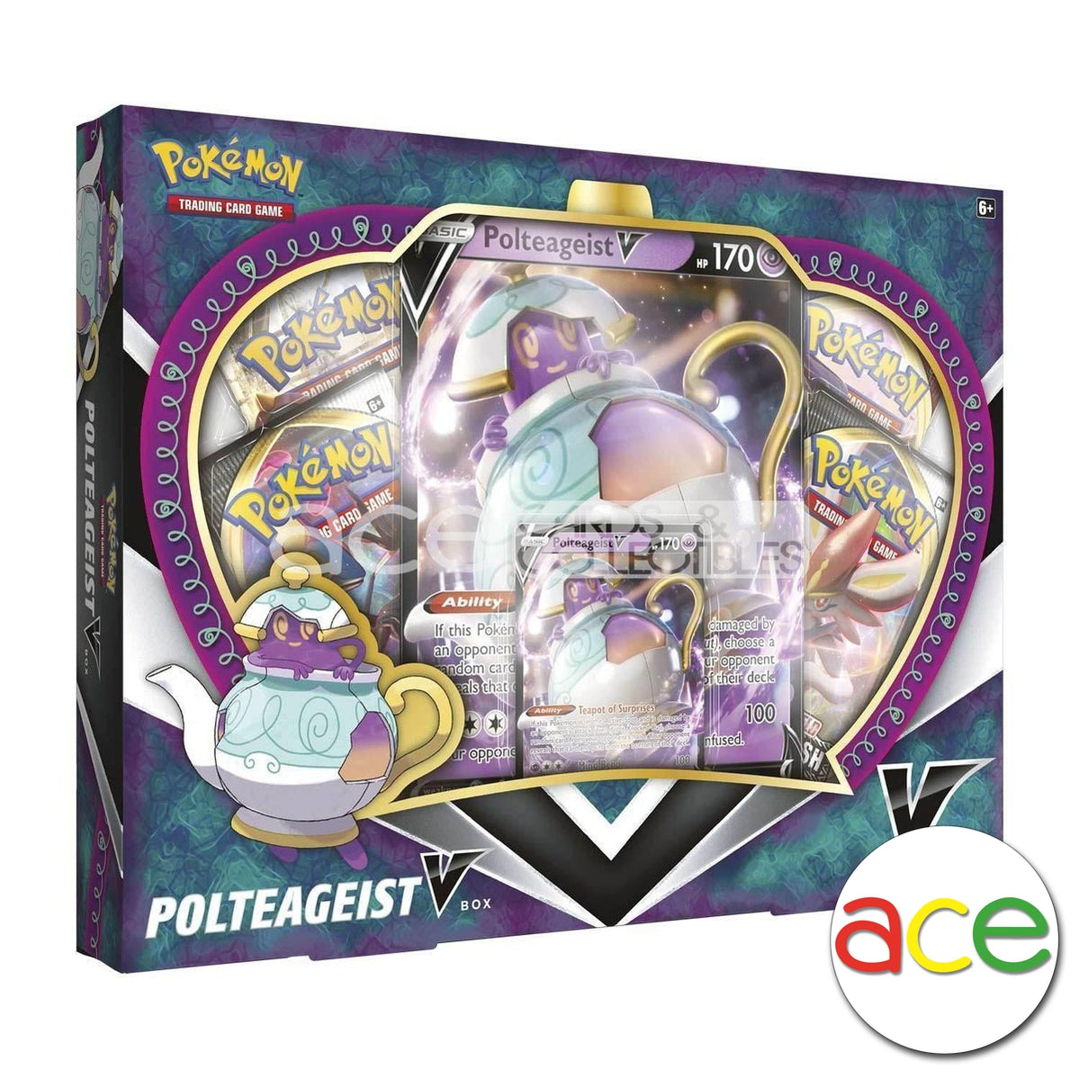 Pokemon TCG: Polteageist V Box-The Pokémon Company International-Ace Cards &amp; Collectibles