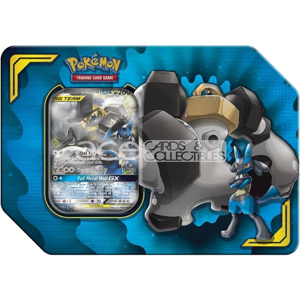 Pokemon TCG: Power Partnership Tin-GX Tin (Lucario &amp; Melmetal GX)-The Pokémon Company International-Ace Cards &amp; Collectibles