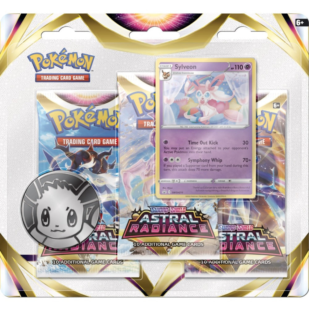 Pokemon TCG: SS10 Astral Radiance 3 Packs Blister-Both Design (Sylveon & Eevee)-The Pokémon Company International-Ace Cards & Collectibles