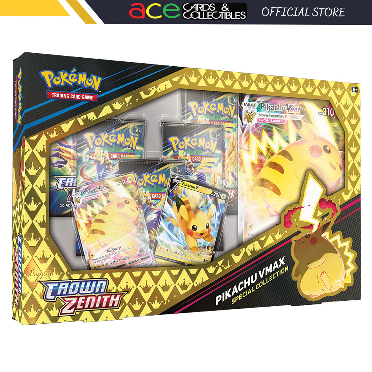Pokemon TCG: SWSH12.5 Crown Zenith Pikachu VMAX Box-The Pokémon Company International-Ace Cards &amp; Collectibles