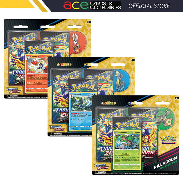 Pokemon TCG: SWSH12.5 Crown Zenith Pin Box Collection-Cinderace-The Pokémon Company International-Ace Cards & Collectibles