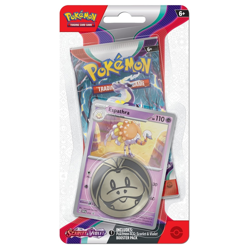 Pokemon TCG: Scarlet &amp; Violet SV01 Checklane Blister-Espathra-The Pokémon Company International-Ace Cards &amp; Collectibles
