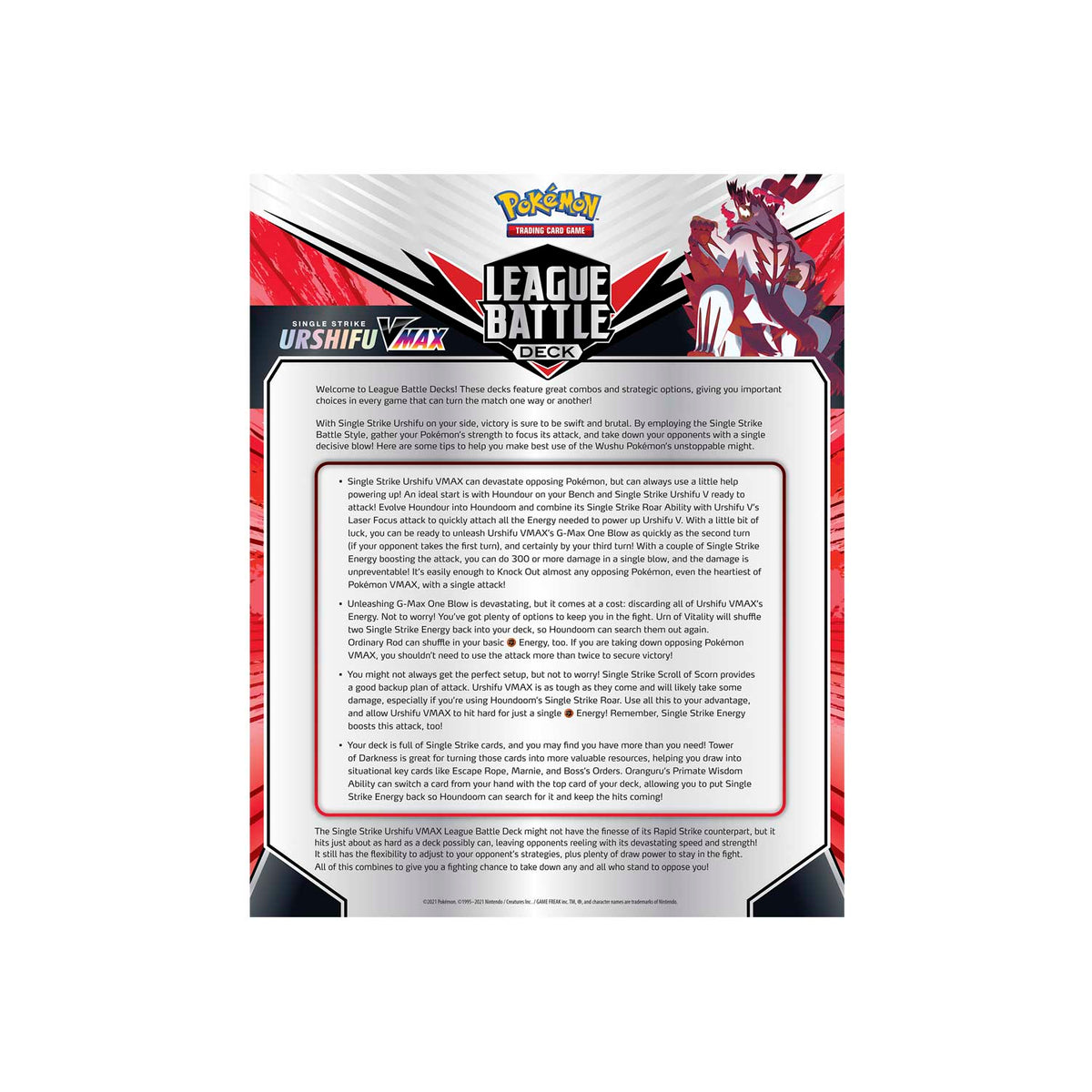 Pokémon TCG: Single Strike Urshifu VMAX League Battle Deck-The Pokémon Company International-Ace Cards &amp; Collectibles