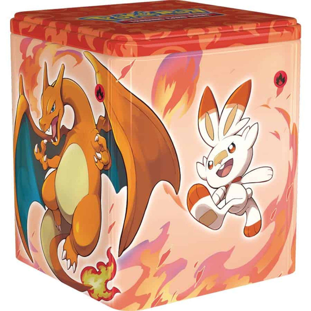 Pokemon TCG: Stacking Tin ( Fighting / Fire / Darkness )-Stacking Tin Fire-The Pokémon Company International-Ace Cards &amp; Collectibles