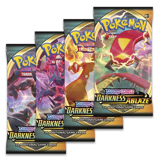 Pokemon TCG: Sword &amp; Shield - Booster Pack - [ SS02 Rebel Clash / SS03 Darkness Ablaze / SS04 Vivid Voltage ]-Darkness Ablaze Pack-The Pokémon Company International-Ace Cards &amp; Collectibles