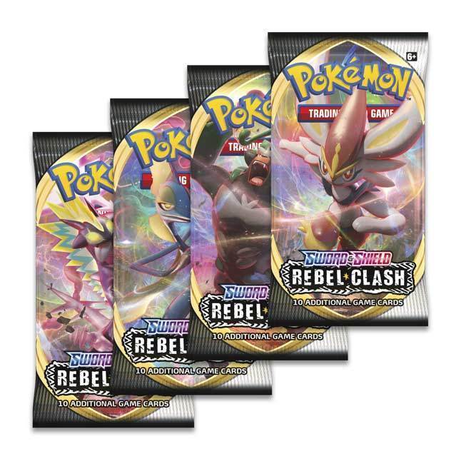 Pokemon TCG: Sword &amp; Shield - Booster Pack - [ SS02 Rebel Clash / SS03 Darkness Ablaze / SS04 Vivid Voltage ]-Rebel Clash Pack-The Pokémon Company International-Ace Cards &amp; Collectibles