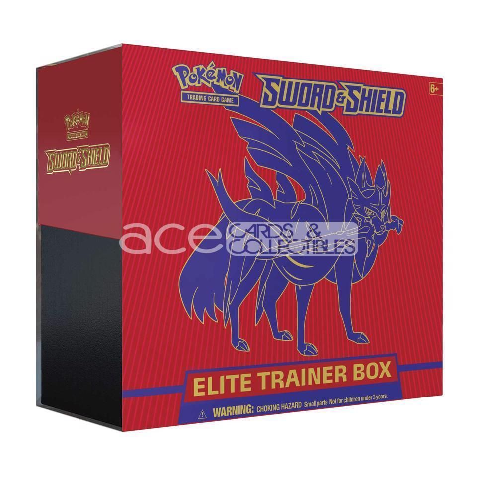 Pokemon TCG: Sword & Shield SS01 Elite Trainer Box-Zacian/Sword-Red Box-The Pokémon Company International-Ace Cards & Collectibles