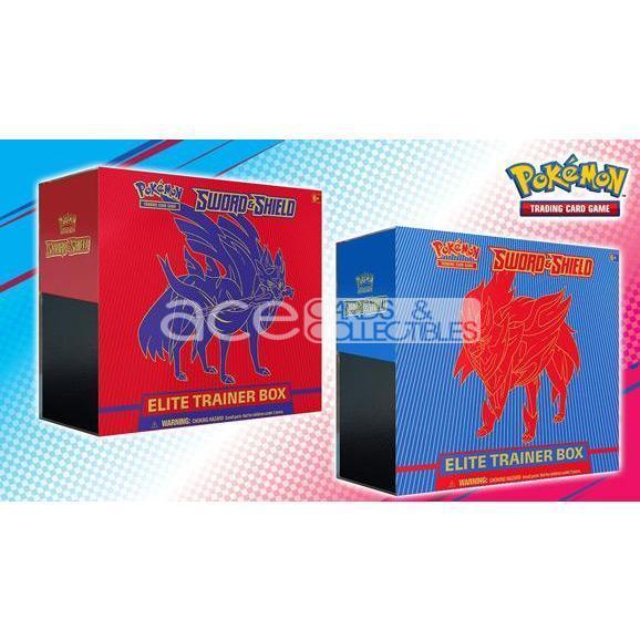 Pokemon TCG: Sword & Shield SS01 Elite Trainer Box-Zacian/Sword-Red Box-The Pokémon Company International-Ace Cards & Collectibles