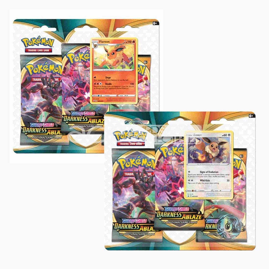 Pokémon TCG: Sword &amp; Shield SS03 Darkness Ablaze Triple Pack Blister-Eevee-The Pokémon Company International-Ace Cards &amp; Collectibles