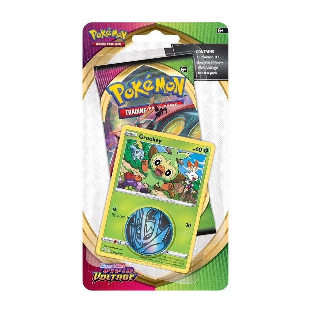 Pokemon TCG: Sword &amp; Shield SS04 Vivid Voltage Single Pack Blister-Grookey-The Pokémon Company International-Ace Cards &amp; Collectibles