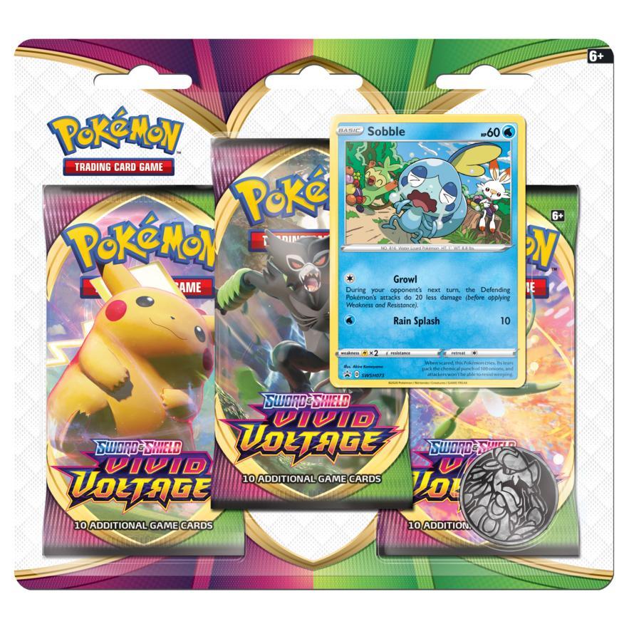 Pokémon TCG: Sword &amp; Shield SS04 Vivid Voltage Triple Pack Blister-Sobble-The Pokémon Company International-Ace Cards &amp; Collectibles