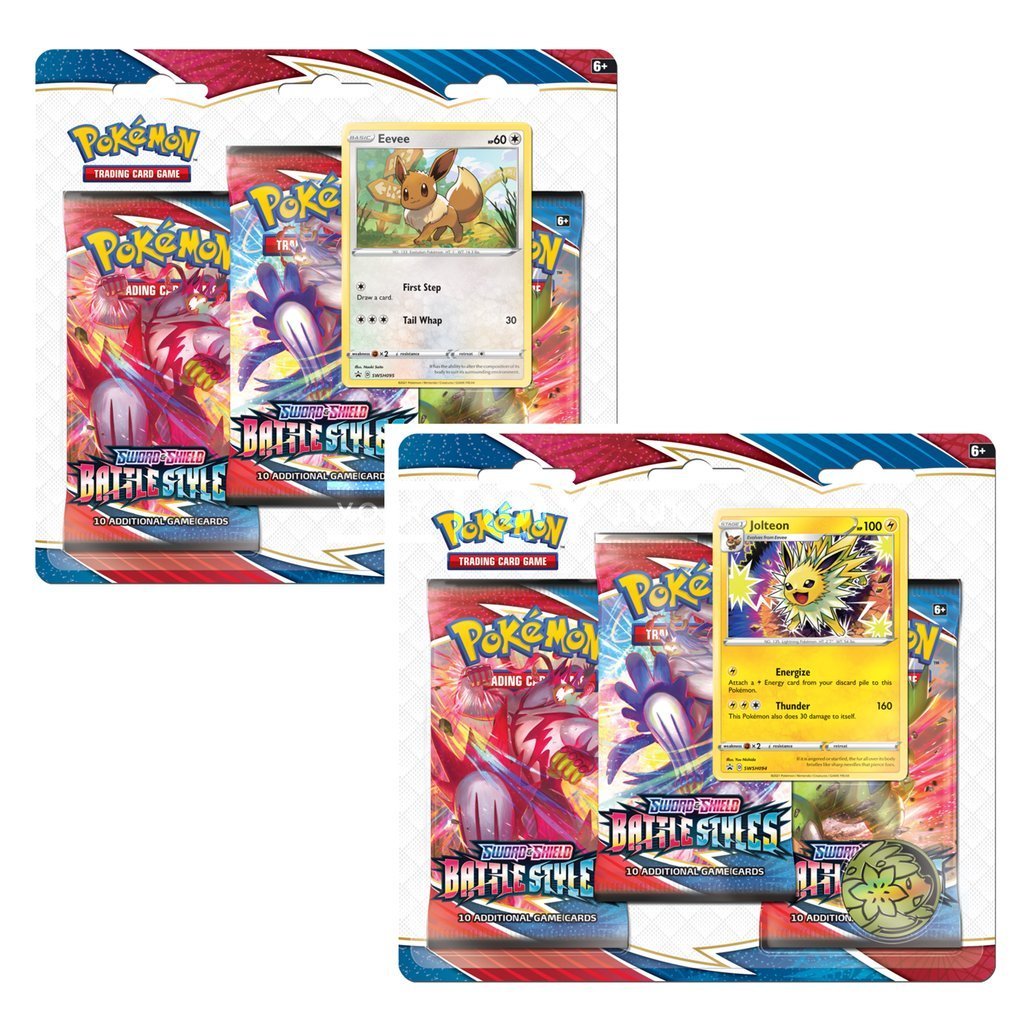 Pokemon TCG: Sword & Shield SS05 Battle Styles Triple Pack Blister-Jolteon-The Pokémon Company International-Ace Cards & Collectibles