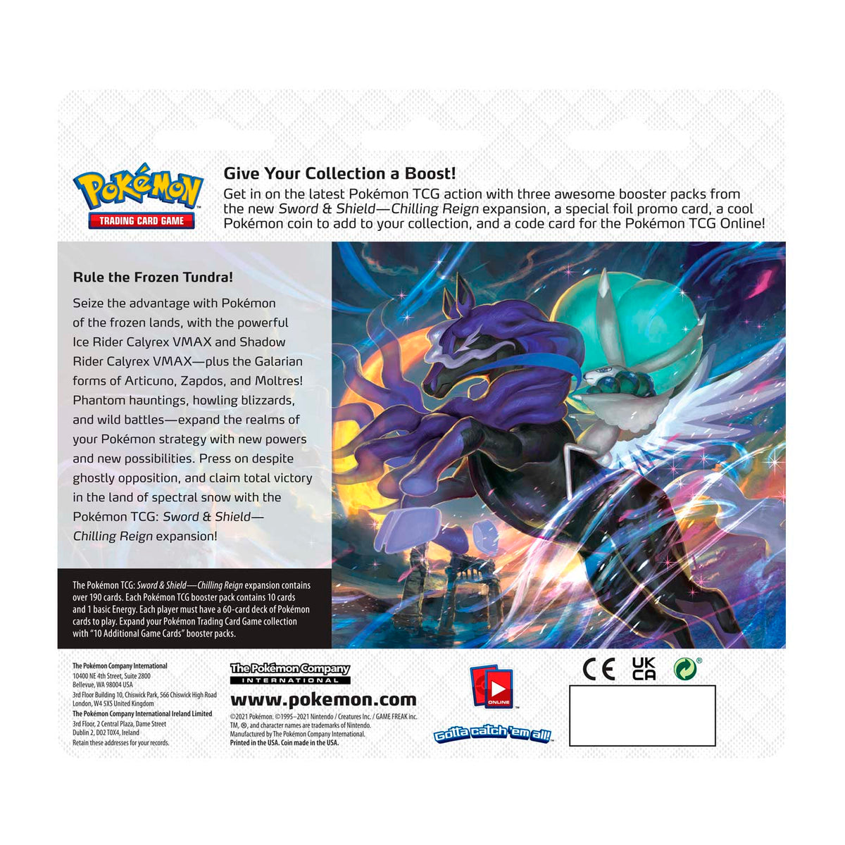 Pokemon TCG: Sword & Shield SS06 Chilling Reign 3 Packs Blister-Both Design (Eevee & Snorlax)-The Pokémon Company International-Ace Cards & Collectibles