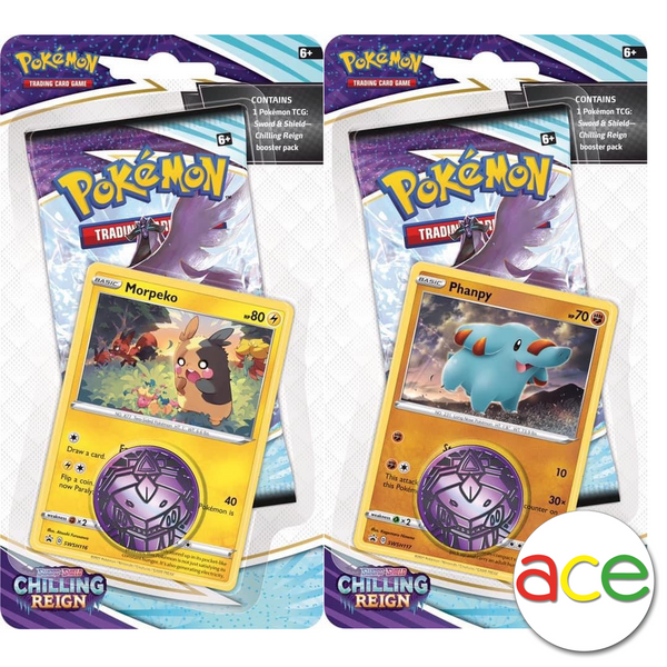 Pokemon TCG: Sword & Shield SS06 Chilling Reign Single Pack Blister - [ Morpeko / Phanpy ]-Both Design-The Pokémon Company International-Ace Cards & Collectibles