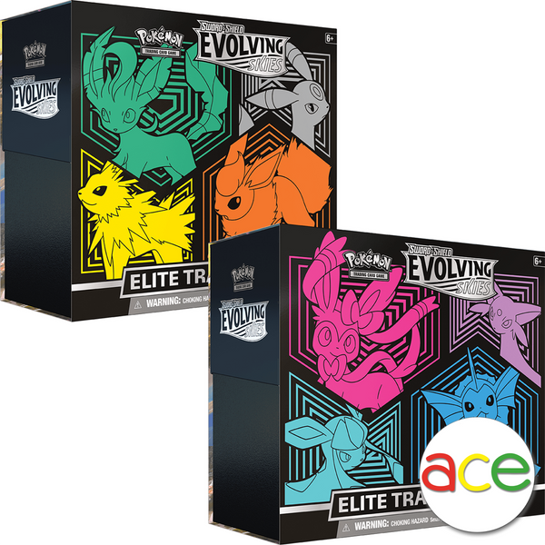 Pokemon TCG: Sword & Shield SS07 Evolving Skies Elite Trainer Box (Back-Order)-Both Design-The Pokémon Company International-Ace Cards & Collectibles