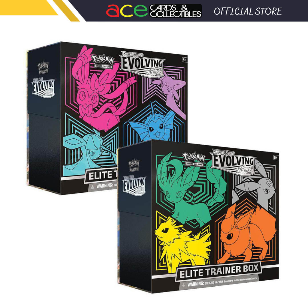 Pokemon TCG: Sword & Shield SS07 Evolving Skies Elite Trainer Box-Both Design-The Pokémon Company International-Ace Cards & Collectibles