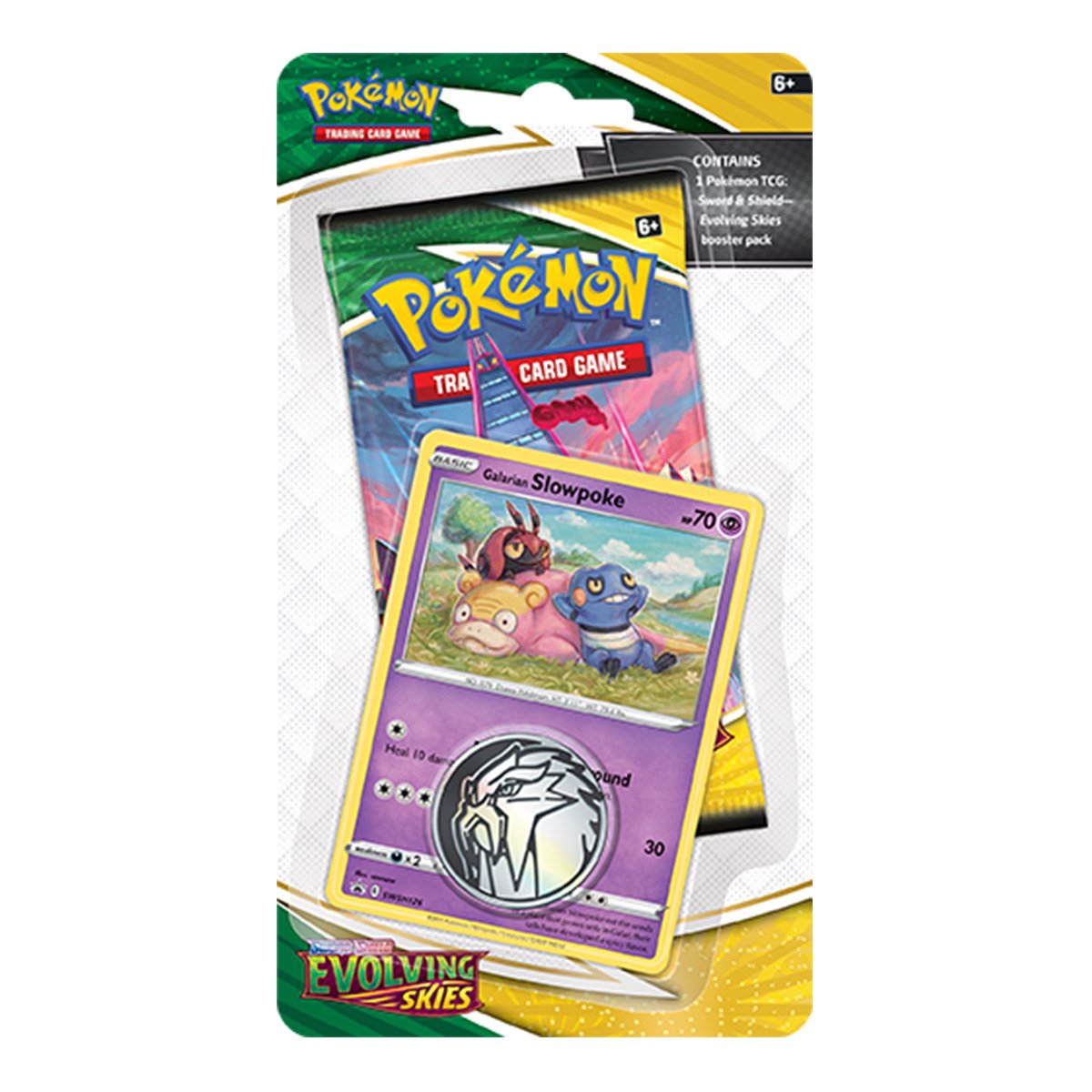 Pokémon TCG: Sword &amp; Shield SS07 Evolving Skies Single Pack Blister - [ Eevee / Galarian Slowpoke ]-Galarian Slowpoke-The Pokémon Company International-Ace Cards &amp; Collectibles