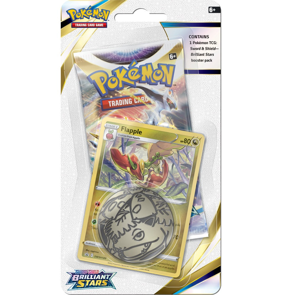 Pokémon TCG: Sword &amp; Shield SS09 Brilliant Stars Single Pack Blister - [ Eevee / Flapple ]-Flapple-The Pokémon Company International-Ace Cards &amp; Collectibles