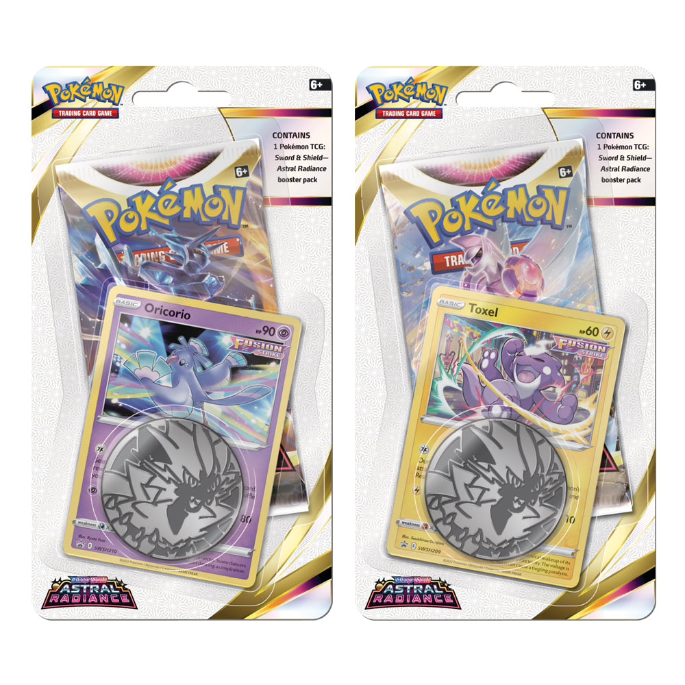 Pokemon TCG: Sword &amp; Shield SS10 Astral Radiance Single Pack Blister-Both Design (Oricorio &amp; Toxel)-The Pokémon Company International-Ace Cards &amp; Collectibles