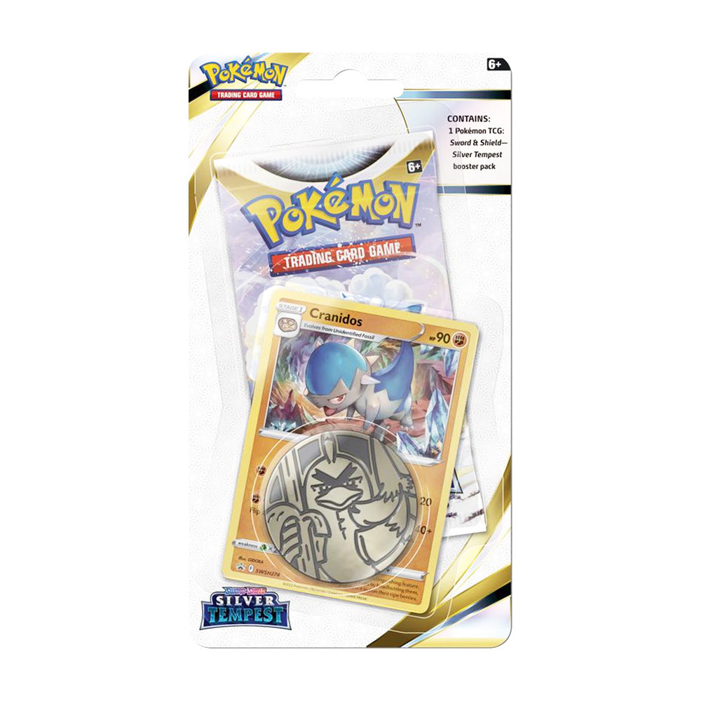 Pokemon TCG: Sword &amp; Shield SS12 Silver Tempest Checklane Blister-Cranidos-The Pokémon Company International-Ace Cards &amp; Collectibles