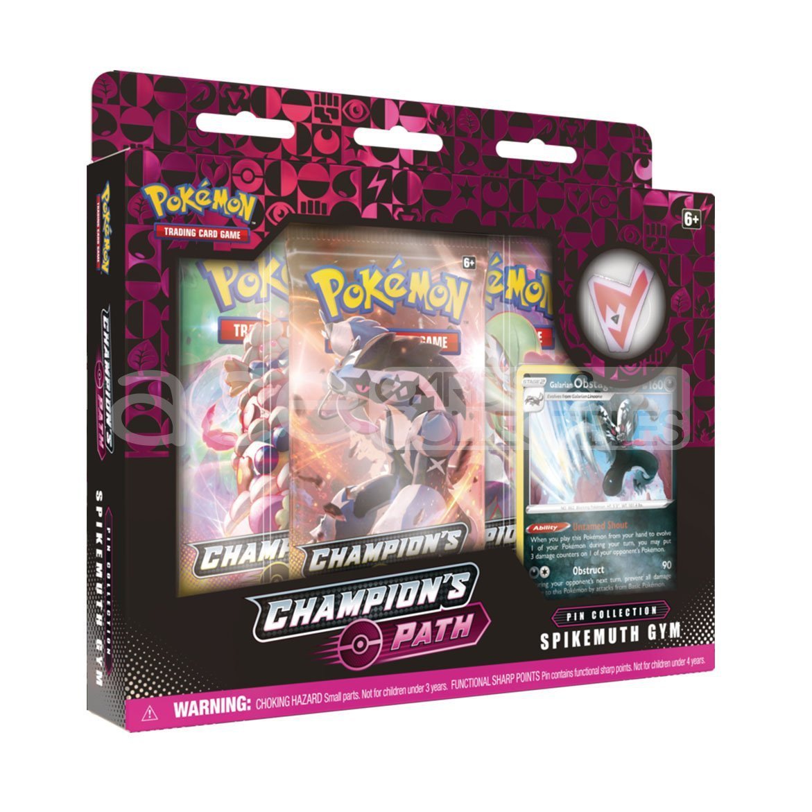 Pokémon TCG: Sword Shield SWSH 3.5 Champion’s Path Pin Collection (November)-Piers’s Spikemuth Gym (Galarian Obstagoon)-The Pokémon Company International-Ace Cards &amp; Collectibles