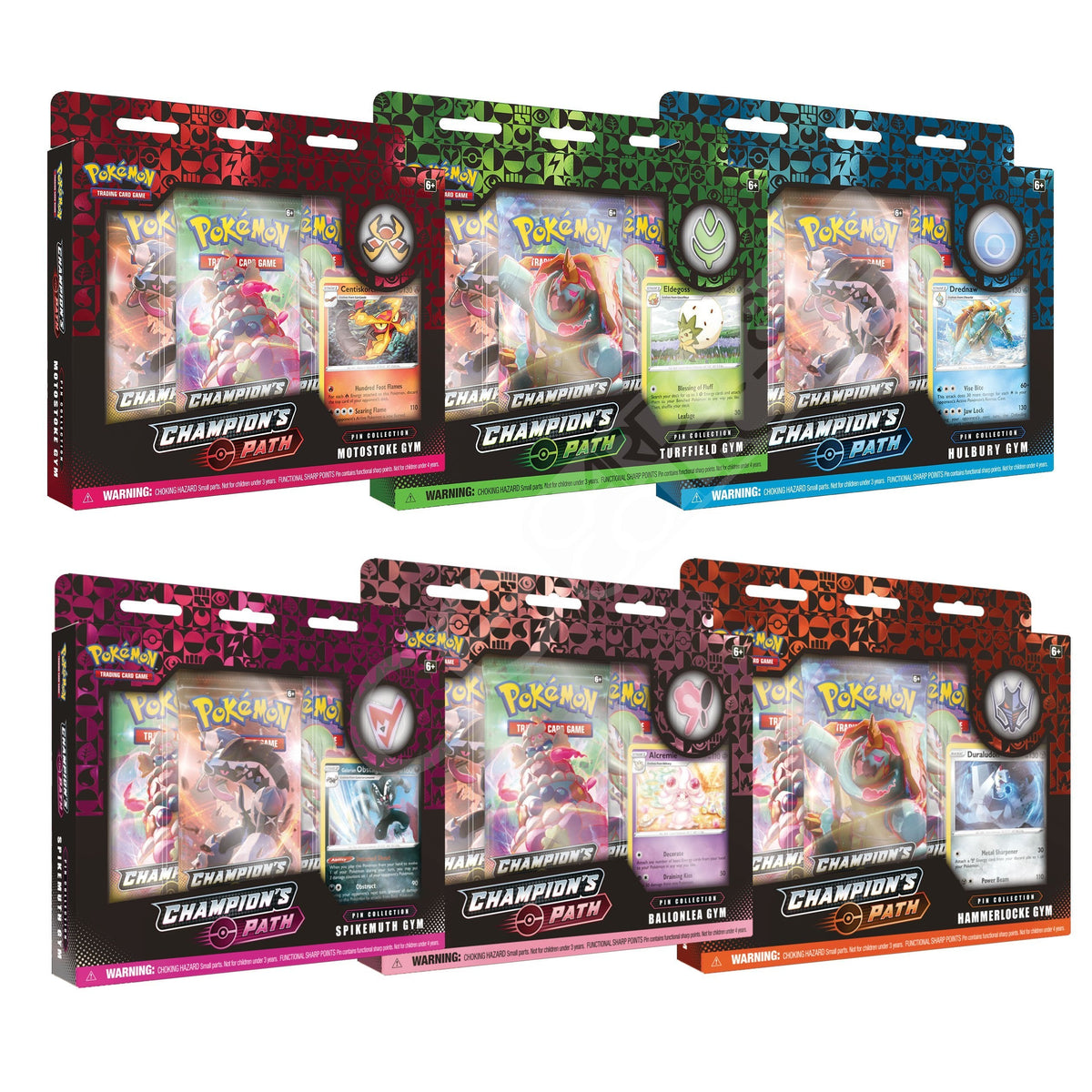 Pokémon TCG: Sword Shield SWSH 3.5 Champion’s Path Pin Collection (November)-Set of All Three Design (3 Boxes Bundle)-The Pokémon Company International-Ace Cards &amp; Collectibles