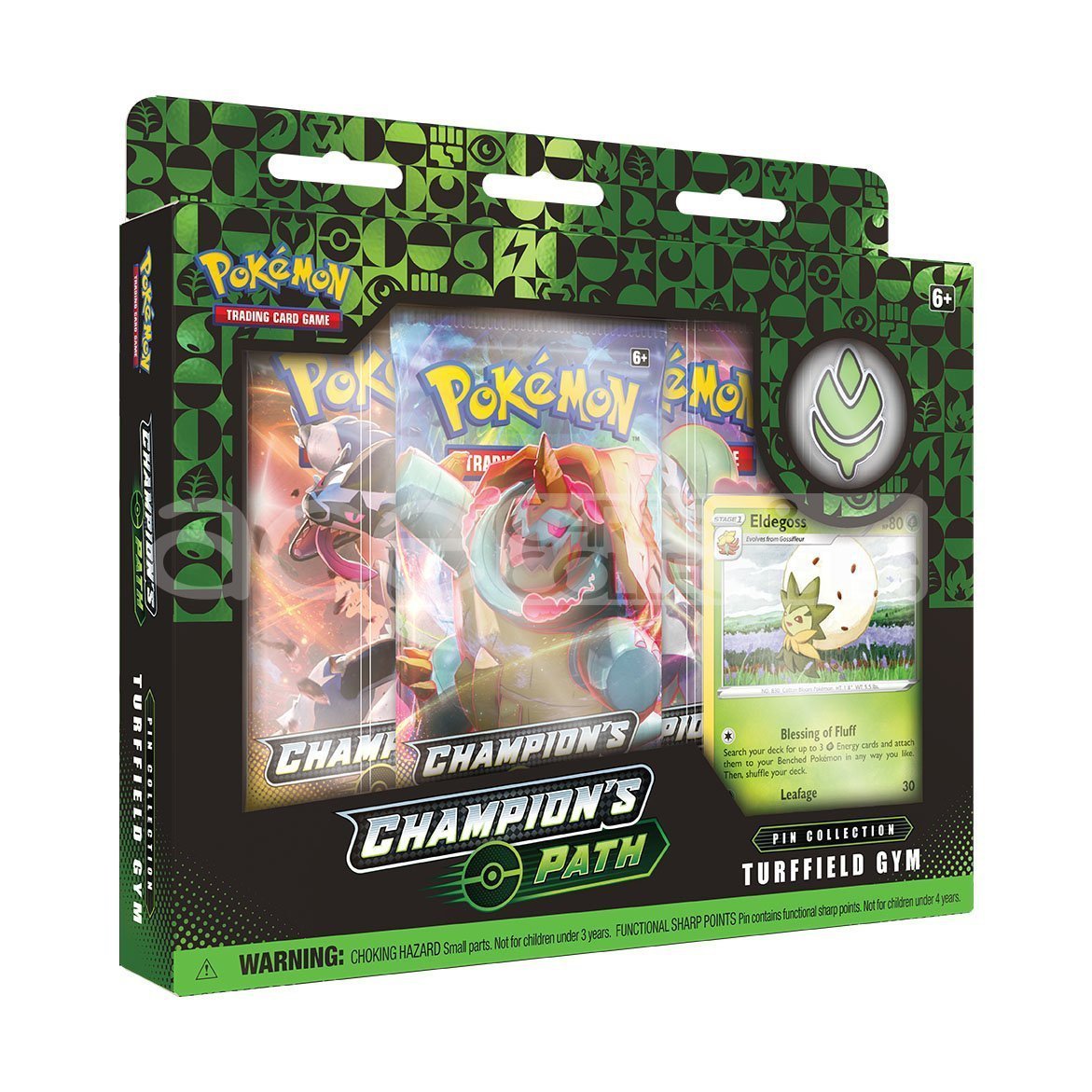 Pokemon TCG: Sword Shield SWSH 3.5 Champion’s Path Pin Collection (September)-Milo Gym-Eldegoss-The Pokémon Company International-Ace Cards &amp; Collectibles