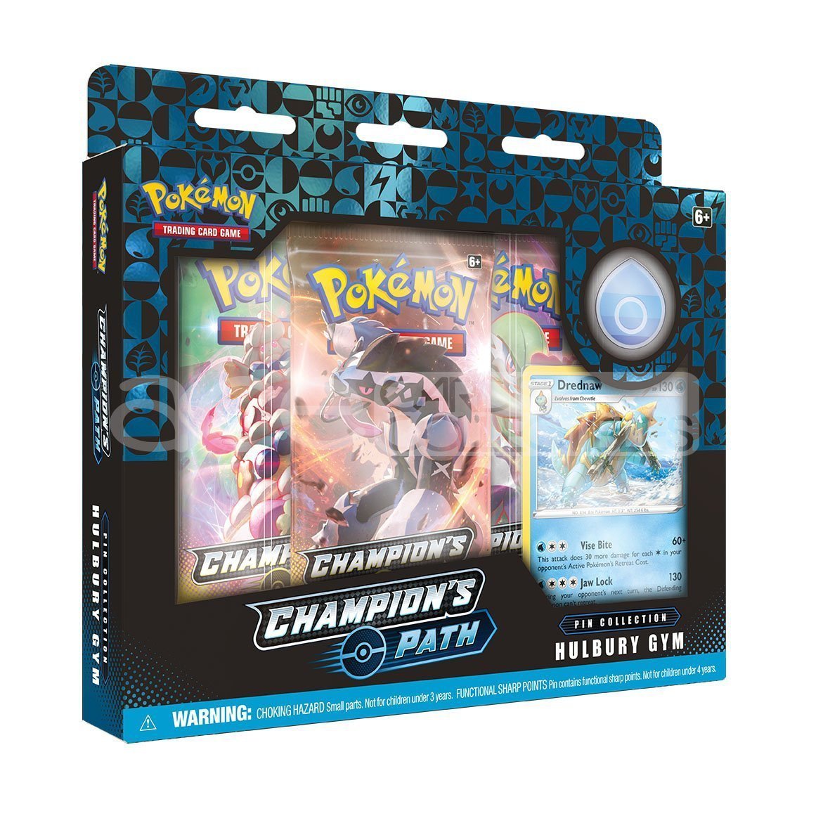 Pokemon TCG: Sword Shield SWSH 3.5 Champion’s Path Pin Collection (September)-Nessa Gym-Drednaw-The Pokémon Company International-Ace Cards &amp; Collectibles