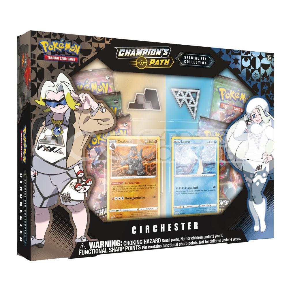 Pokémon TCG: Sword Shield SWSH 3.5 Champion’s Path Special Pin Collection-Circhester Gym (Coalossal and Lapras)-The Pokémon Company International-Ace Cards &amp; Collectibles