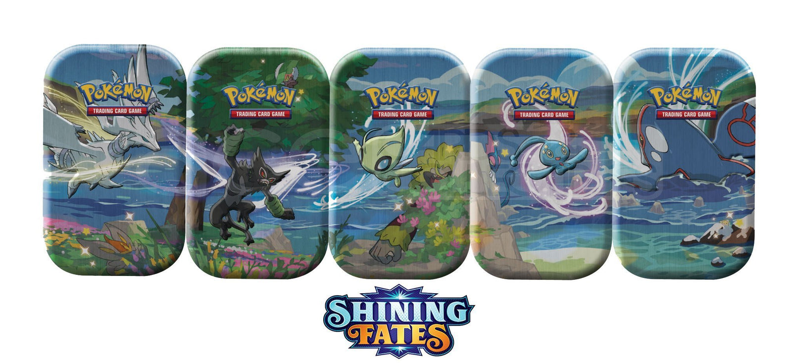 Pokemon TCG: Sword Shield SWSH 4.5 Shining Fates Mini Tin-Complete of 5 Designs-The Pokémon Company International-Ace Cards & Collectibles