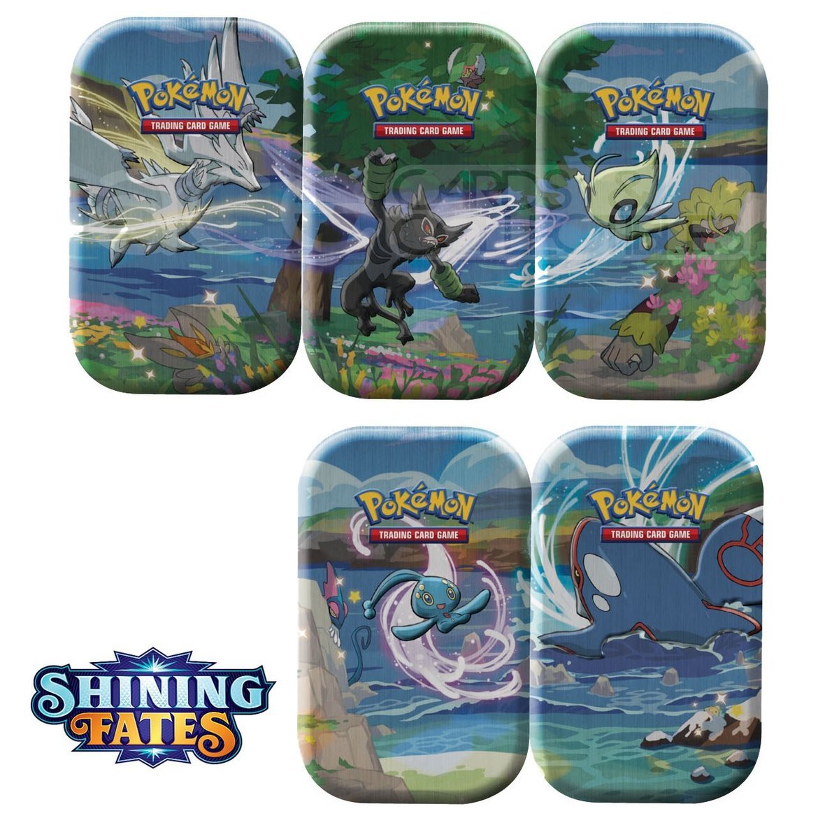 Pokemon TCG: Sword Shield SWSH 4.5 Shining Fates Mini Tin-Complete of 5 Designs-The Pokémon Company International-Ace Cards & Collectibles