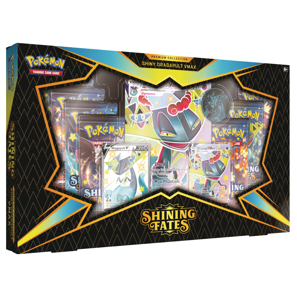 Pokemon TCG: Sword Shield SWSH 4.5 Shining Fates Premium Box —Shiny Crobat VMAX / Shiny Dragapult VMAX-Shiny Dragapult VMAX-The Pokémon Company International-Ace Cards &amp; Collectibles