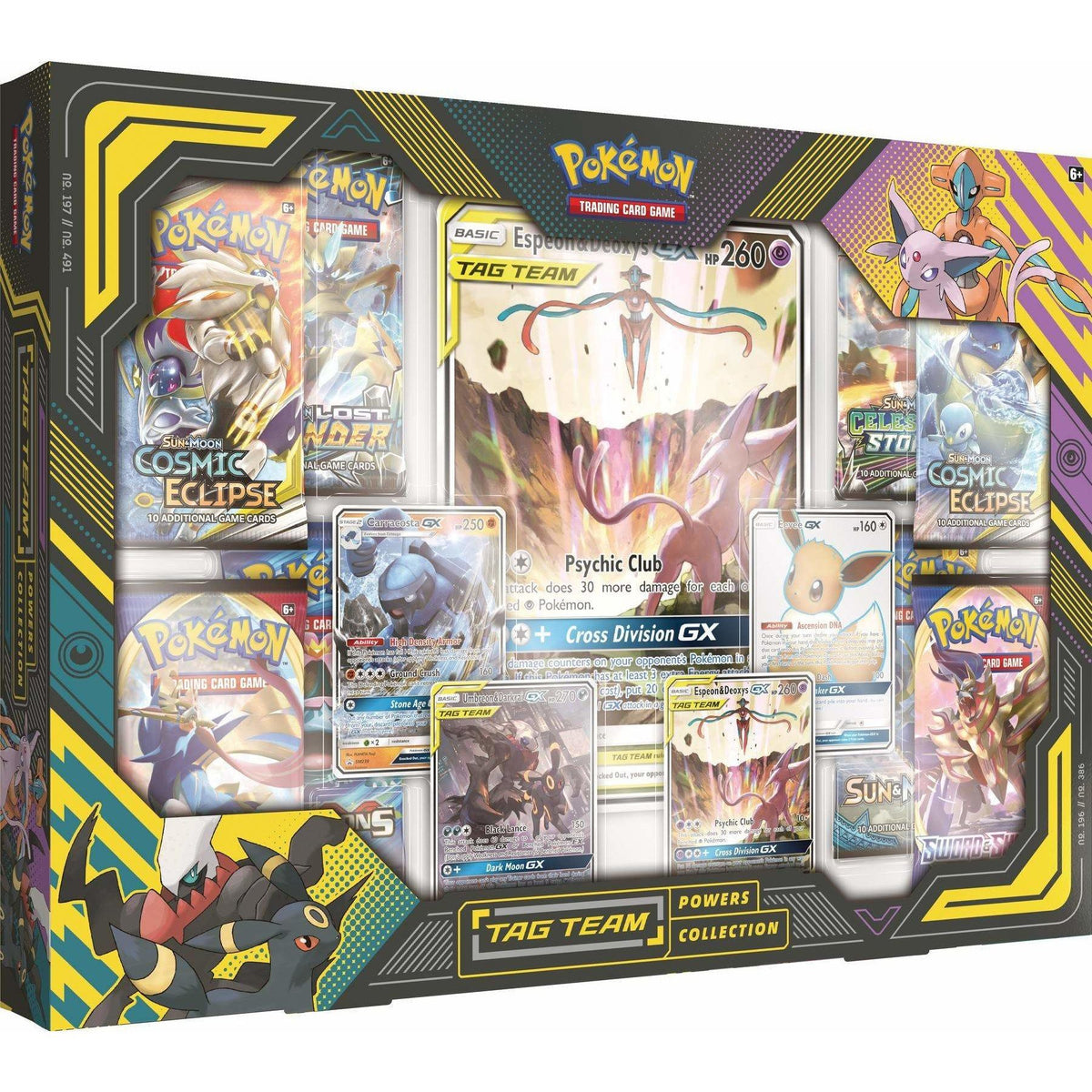 Pokémon TCG: TAG TEAM Powers Collection-Espeon &amp; Deoxys GX (Oversize Card)-The Pokémon Company International-Ace Cards &amp; Collectibles