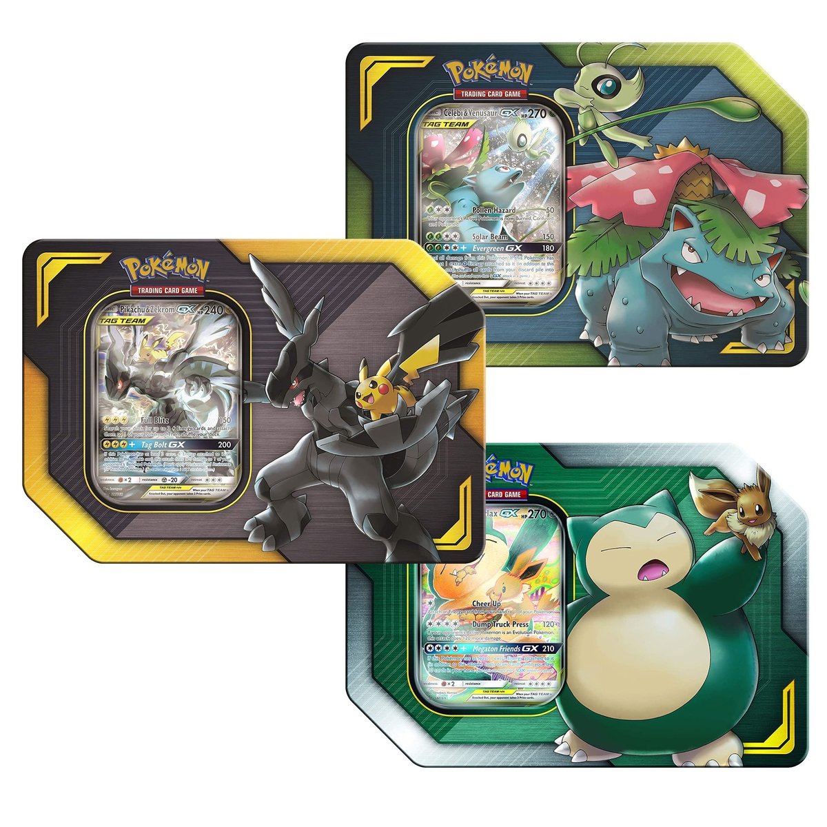 Pokemon TCG: TAG TEAM Tins-Pikachu & Zekrom-GX-The Pokémon Company International-Ace Cards & Collectibles