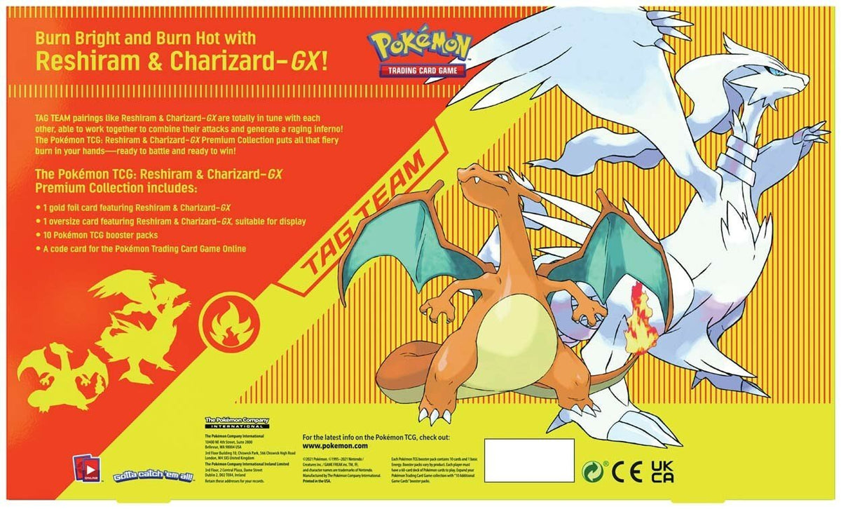 Pokemon TCG: Tag Team Reshiram &amp; Charizard GX Premium Collection-The Pokémon Company International-Ace Cards &amp; Collectibles