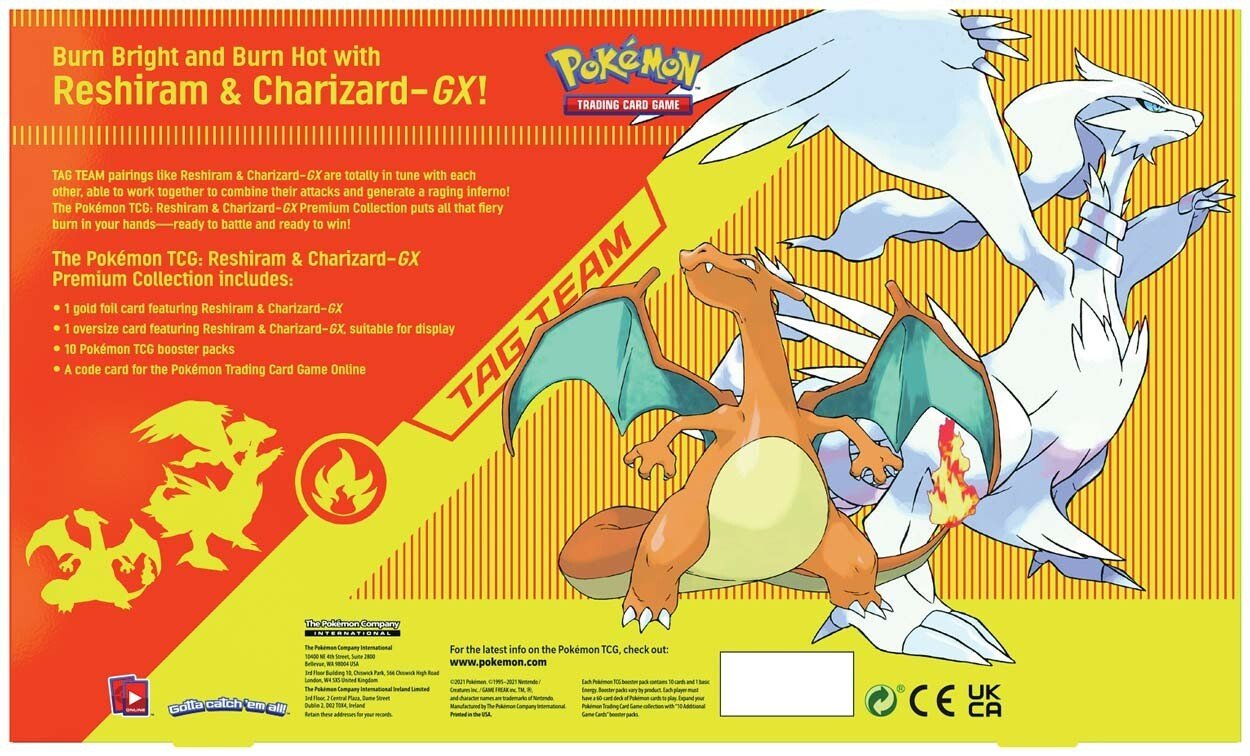 charizard tag team pokemon card Pokemon TCG: Tag Team Reshiram & Charizard GX Premium Collection