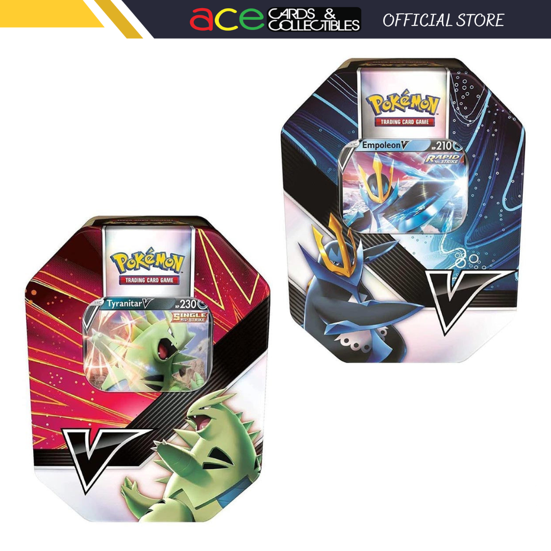 pokemon trading card games v strikers tin tyranitar v Pokemon TCG: V Strikers Tin (Tyranitar V / Empoleon V)