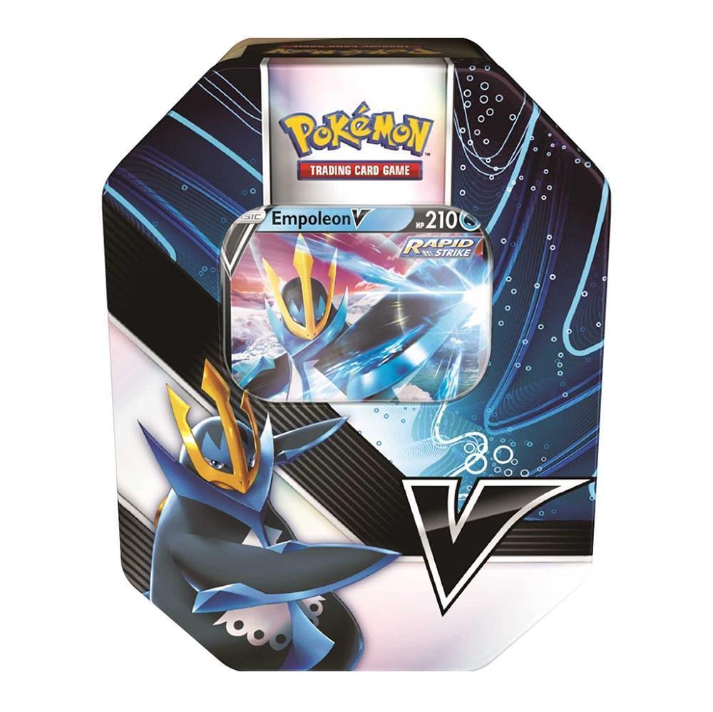 Pokemon TCG: V Strikers Tin (Tyranitar V / Empoleon V)-Empoleon V-The Pokémon Company International-Ace Cards &amp; Collectibles