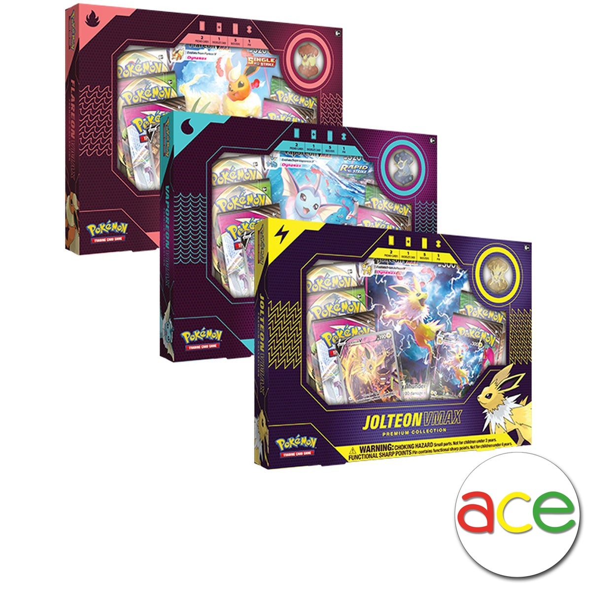 Pokemon TCG: VMAX Premium Collection-Completed Set of 3-The Pokémon Company International-Ace Cards & Collectibles